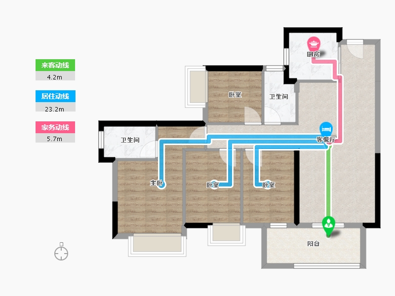 广西壮族自治区-南宁市-龙光玖誉城-89.00-户型库-动静线