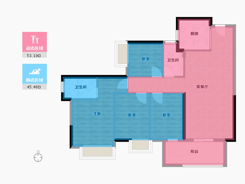 广西壮族自治区-南宁市-龙光玖誉城-89.00-户型库-动静分区