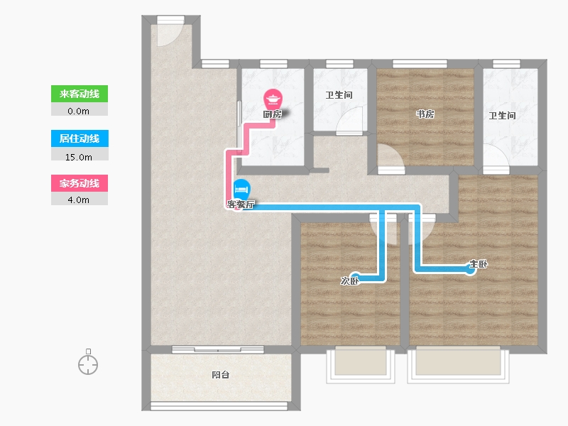 安徽省-宿州市-翰林苑·尚苑-87.20-户型库-动静线