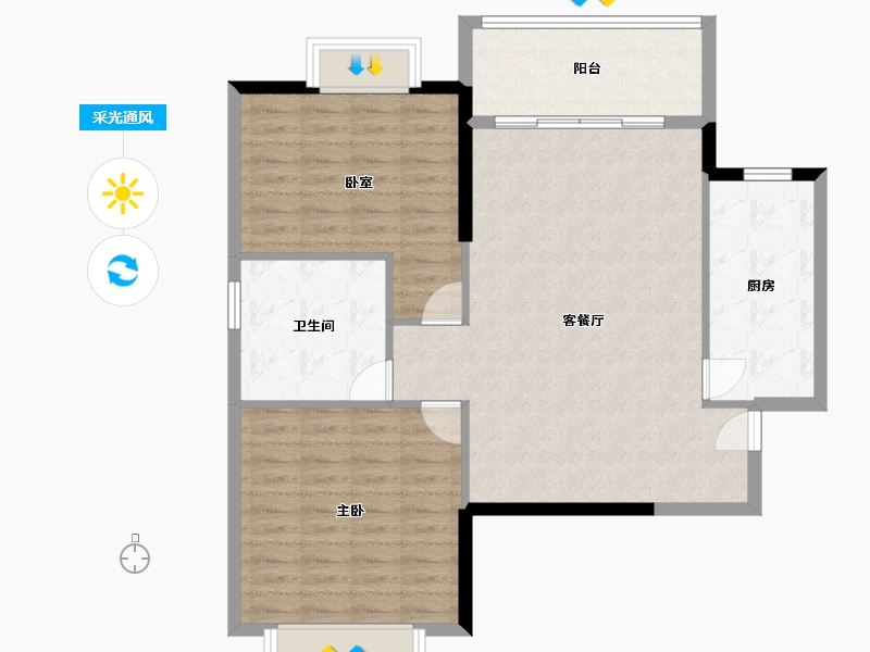 广西壮族自治区-防城港市-防城港恒大悦澜湾-94.40-户型库-采光通风