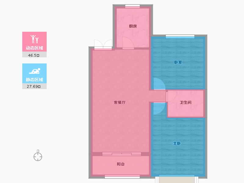 河北省-邢台市-盛世熙府大院-66.83-户型库-动静分区