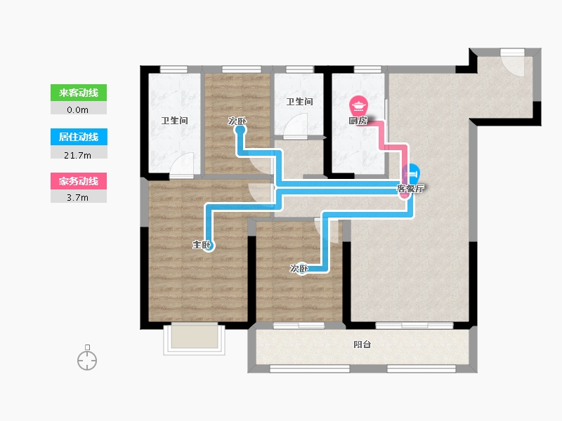 河北省-石家庄市-当代府moma-91.68-户型库-动静线