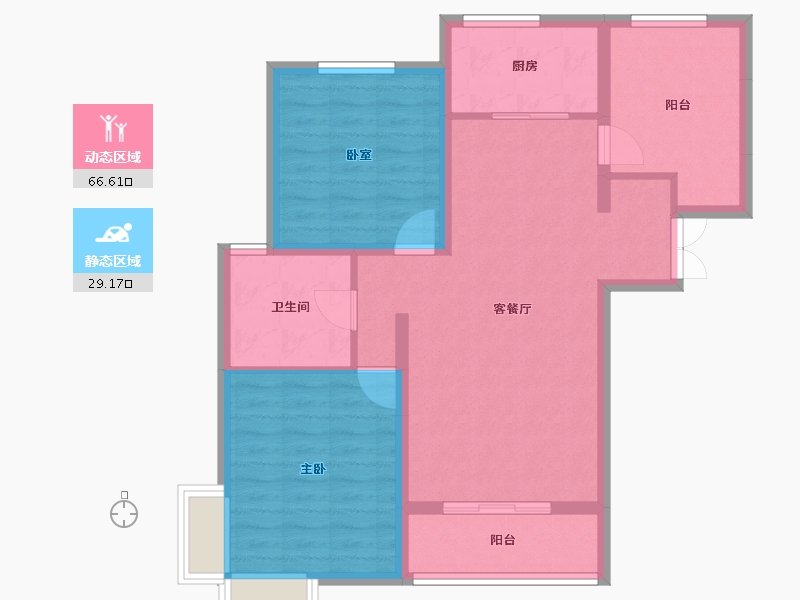 甘肃省-酒泉市-嘉峪关·中鹏·嘉年华-86.00-户型库-动静分区