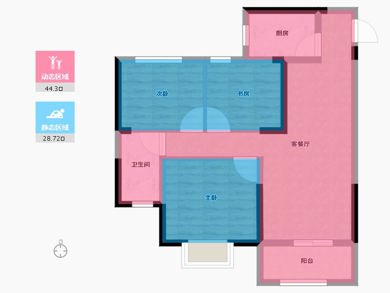 湖南省-邵阳市-欣玥城-64.33-户型库-动静分区