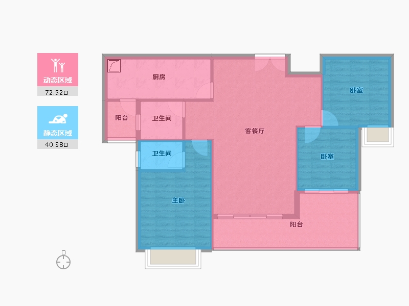 广东省-梅州市-雅涛豪苑-103.65-户型库-动静分区