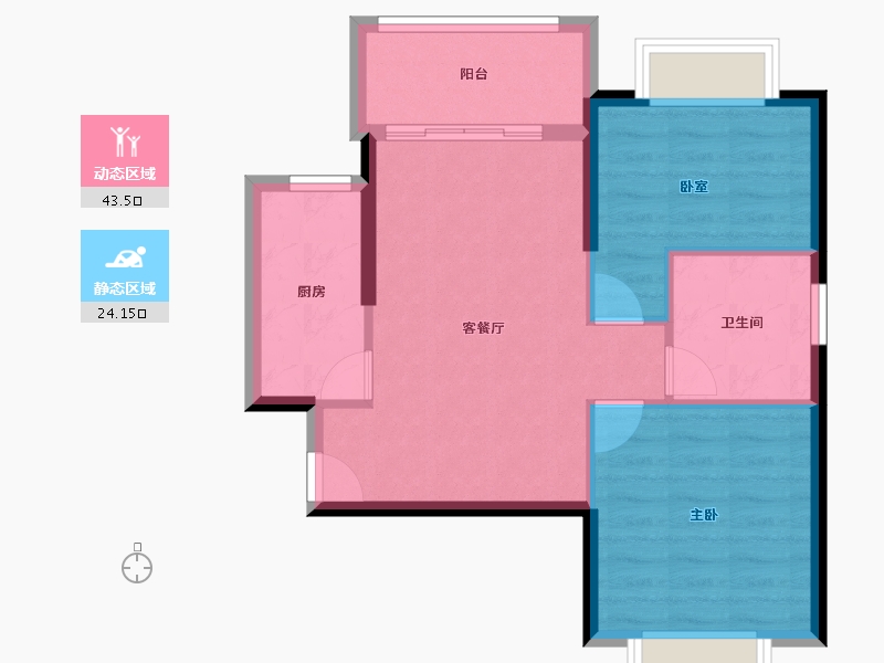 广西壮族自治区-防城港市-防城港恒大悦澜湾-60.80-户型库-动静分区