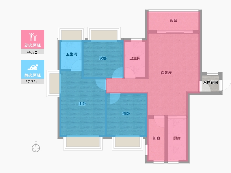 广西壮族自治区-柳州市-万兴中央城-76.65-户型库-动静分区