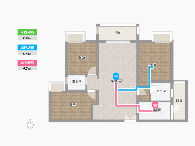 四川省-南充市-宏云·滨河湾-84.18-户型库-动静线