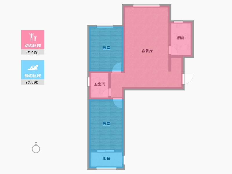 河北省-石家庄市-厚德·中央锦城-65.94-户型库-动静分区