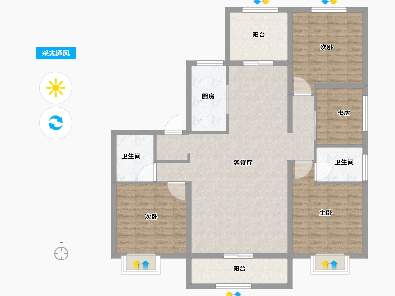 河北省-邢台市-邢台天山九峯-124.09-户型库-采光通风