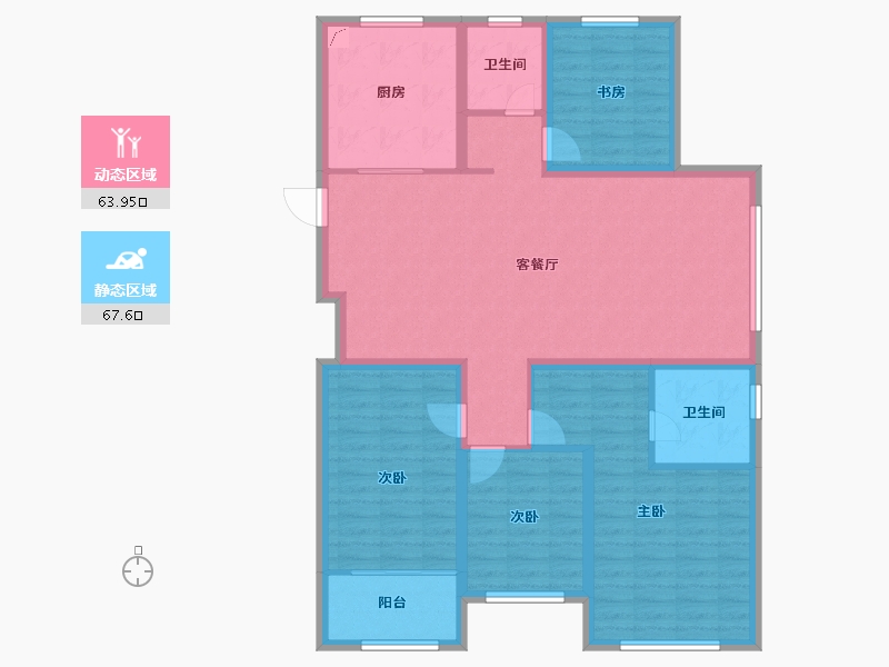 山东省-泰安市-龙湖公园里·公园里-118.40-户型库-动静分区