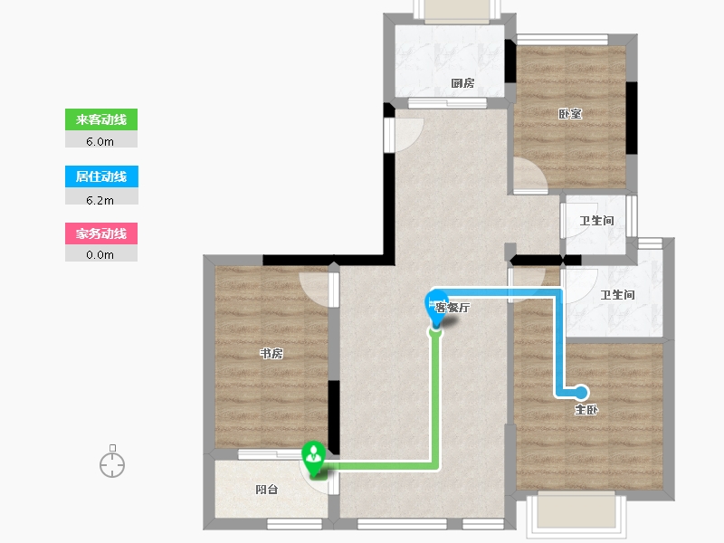 福建省-龙岩市-厦鑫·博览佰院-78.40-户型库-动静线