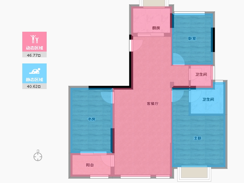 福建省-龙岩市-厦鑫·博览佰院-78.40-户型库-动静分区