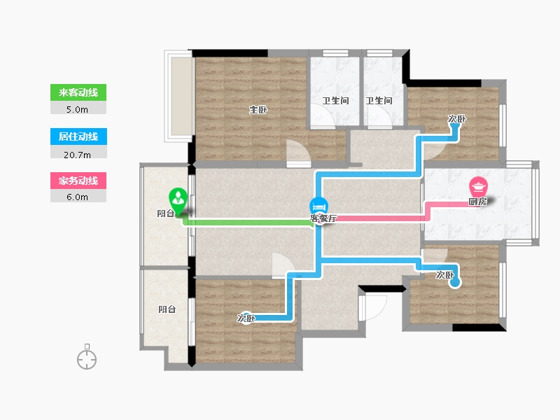 浙江省-宁波市-德信-108.00-户型库-动静线