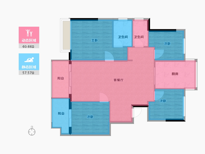 浙江省-宁波市-德信-108.00-户型库-动静分区