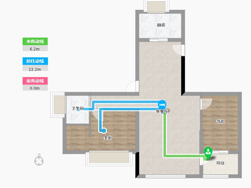 福建省-龙岩市-厦鑫·博览佰院-70.40-户型库-动静线