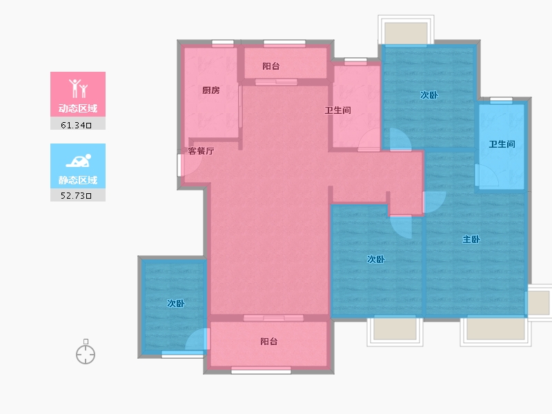 福建省-厦门市-国贸天成二期-103.20-户型库-动静分区