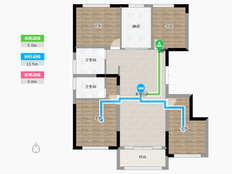 黑龙江省-哈尔滨市-保利天悦—期-104.02-户型库-动静线