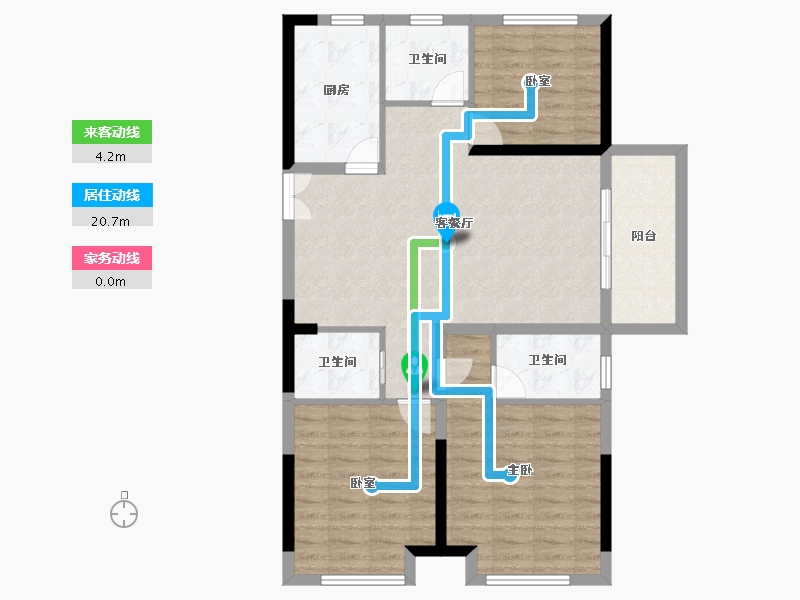 河南省-郑州市-远洋臻园-95.15-户型库-动静线