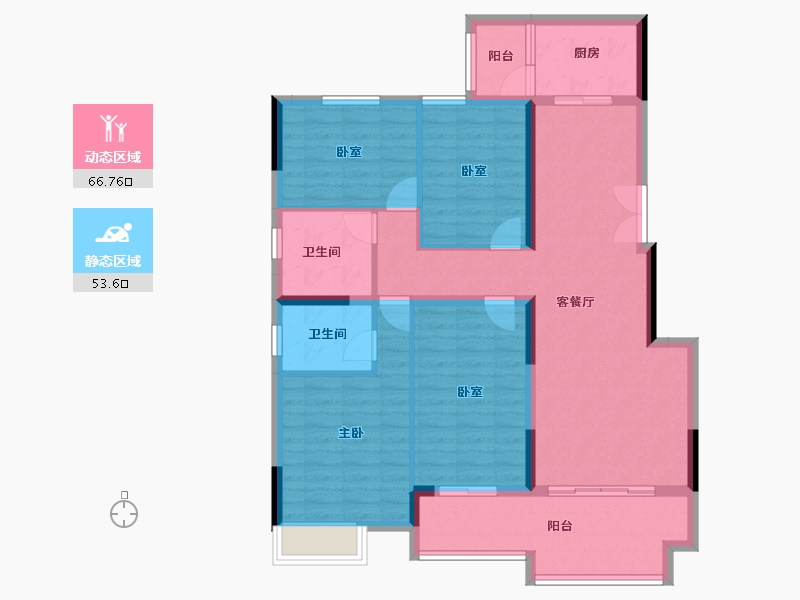 湖北省-随州市-广水山水国际-108.00-户型库-动静分区