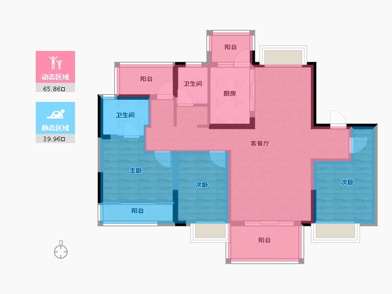 四川省-内江市-万达·内江文旅城-93.59-户型库-动静分区