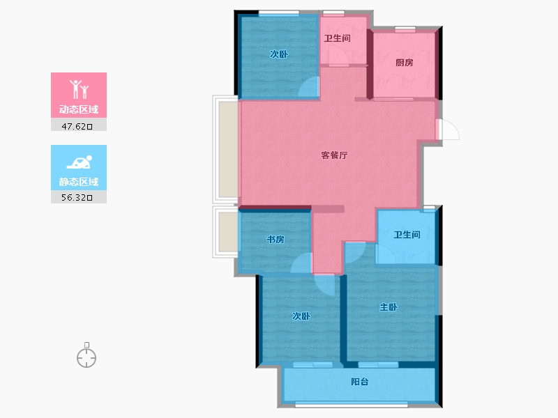 四川省-资阳市-多弗诚园-93.50-户型库-动静分区