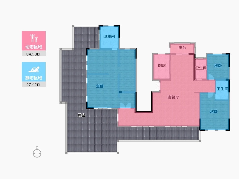 山东省-青岛市-檀府御园-264.36-户型库-动静分区