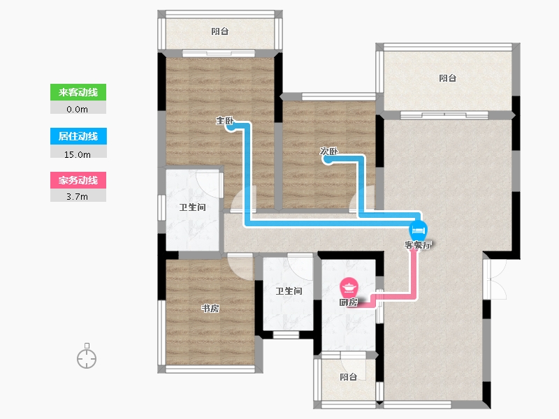 四川省-雅安市-西网江湾城-95.58-户型库-动静线