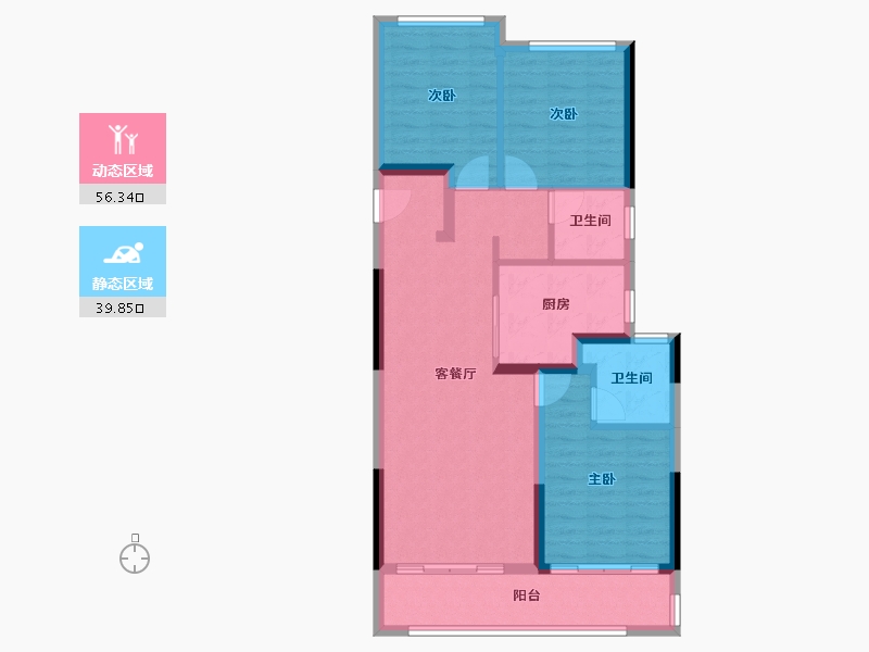 四川省-资阳市-多弗诚园-86.31-户型库-动静分区