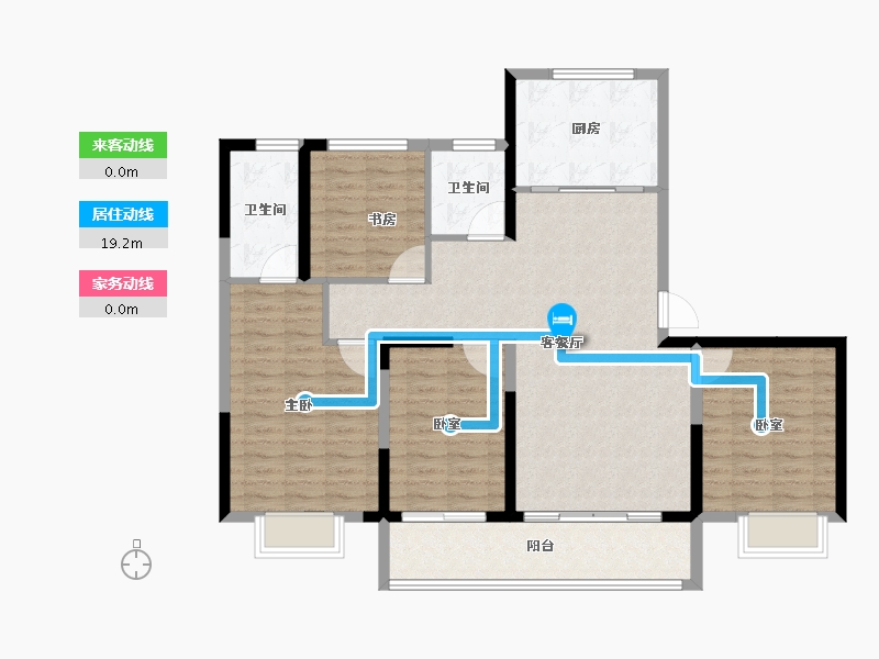 江苏省-徐州市-鸿基·泊枫花园-112.00-户型库-动静线