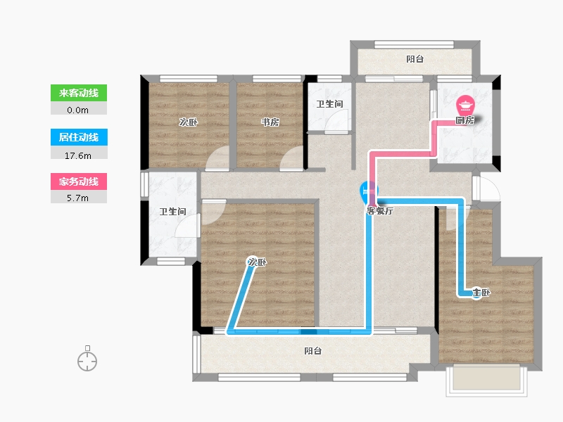 山东省-临沂市-白鹭金岸-100.80-户型库-动静线