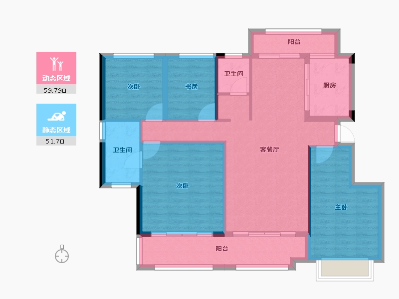 山东省-临沂市-白鹭金岸-100.80-户型库-动静分区