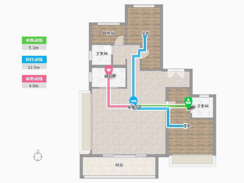 河南省-安阳市-安阳建业君邻大院-110.94-户型库-动静线