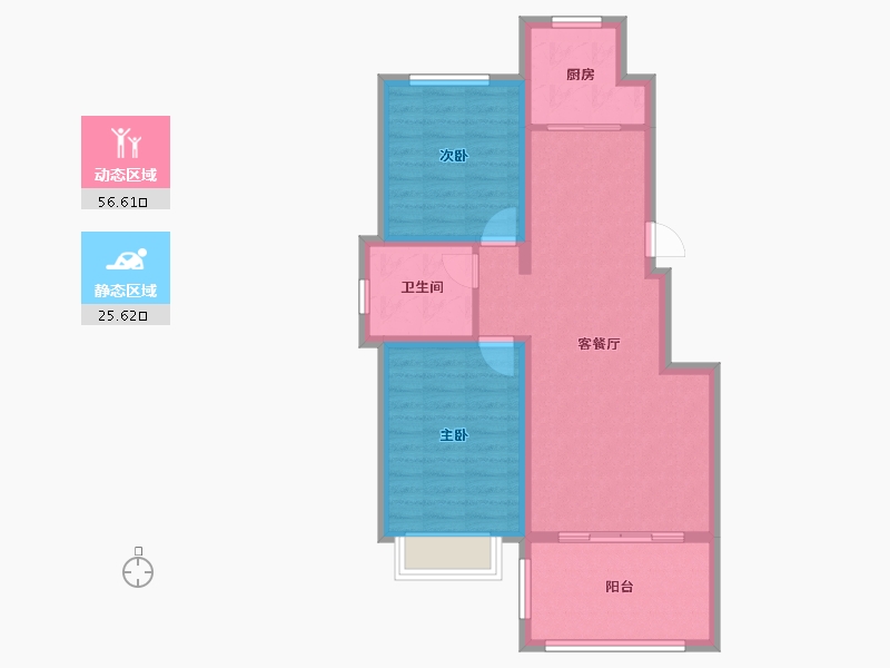 河北省-秦皇岛市-金洋戴河湾-73.58-户型库-动静分区