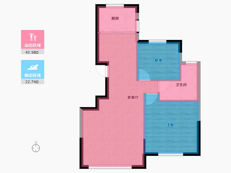 吉林省-通化市-中惠·都市绿洲-60.54-户型库-动静分区