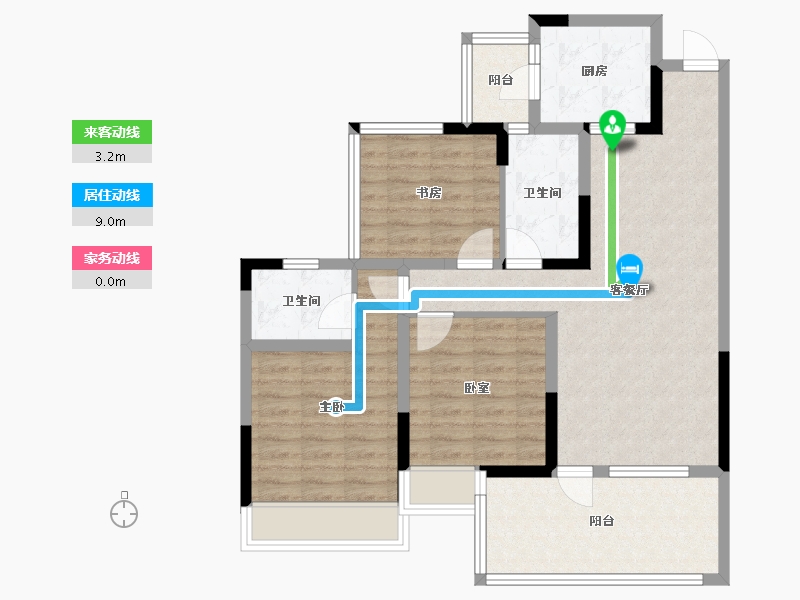 四川省-雅安市-西网蒙山府-88.40-户型库-动静线