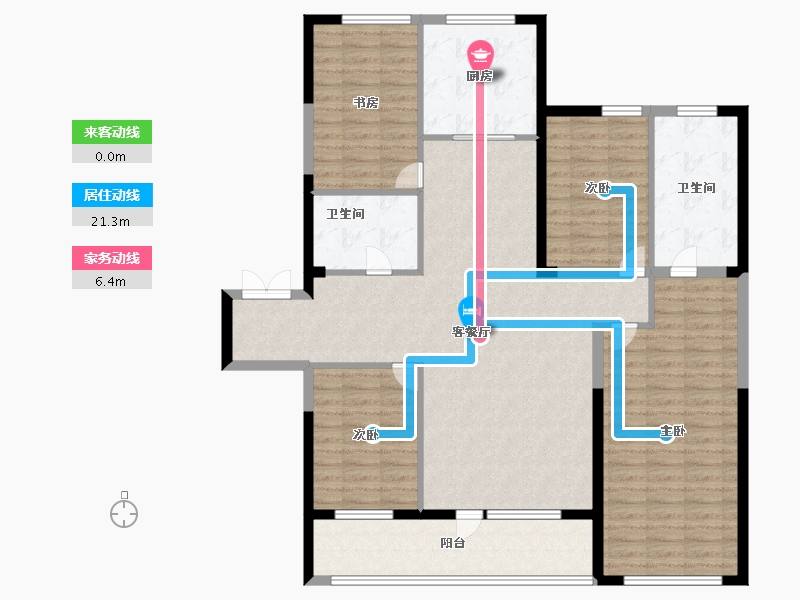 山东省-青岛市-建邦城锦墅-133.99-户型库-动静线