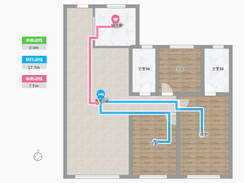 山东省-青岛市-绿地凤栖澜玥-105.01-户型库-动静线