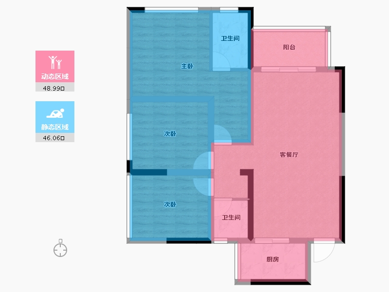 四川省-雅安市-康达山水城-84.42-户型库-动静分区