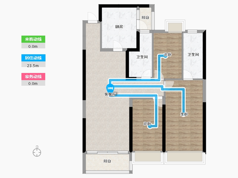 湖北省-十堰市-十堰恒大城·雲境-101.44-户型库-动静线