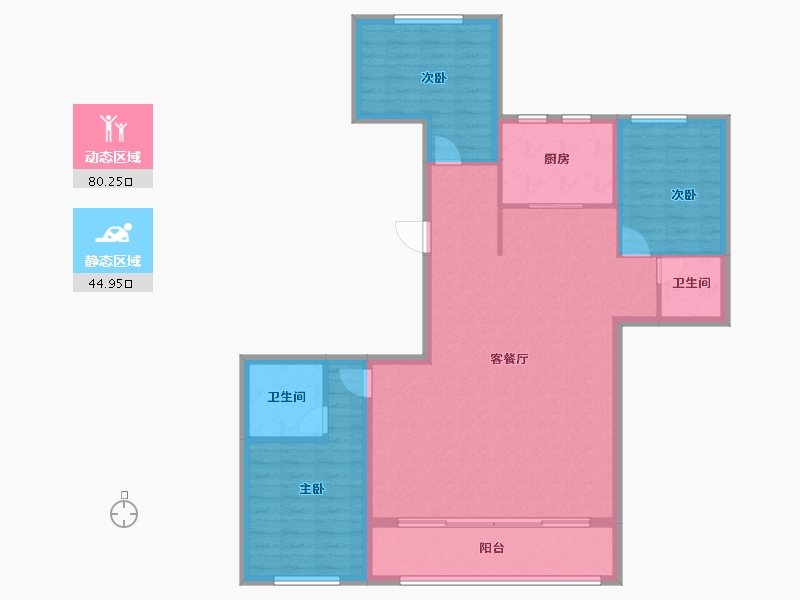 浙江省-杭州市-星潮映象府-114.25-户型库-动静分区