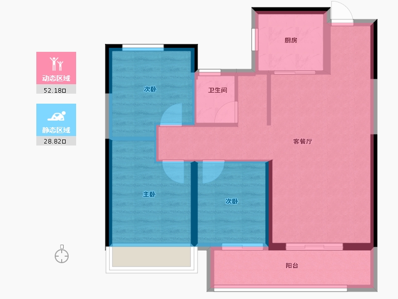 四川省-资阳市-多弗诚园-72.46-户型库-动静分区