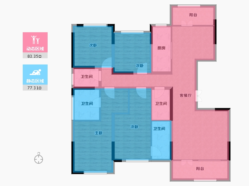 河南省-郑州市-永威上和府-143.36-户型库-动静分区