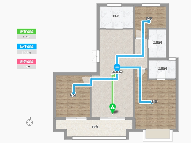 福建省-南平市-世茂阳光城·璀璨滨江-84.00-户型库-动静线