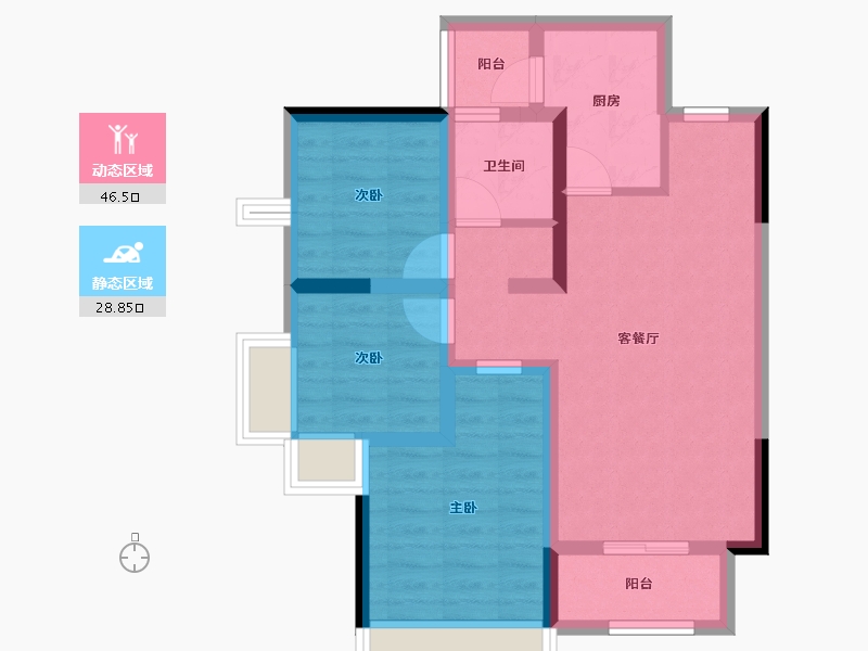 四川省-资阳市-优品道资溪学府-65.73-户型库-动静分区