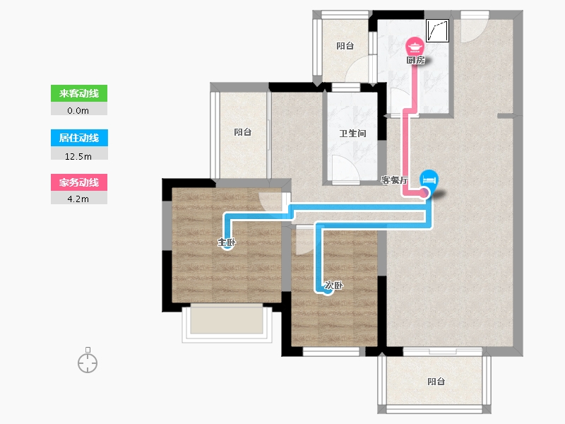 四川省-内江市-万达·内江文旅城-68.00-户型库-动静线