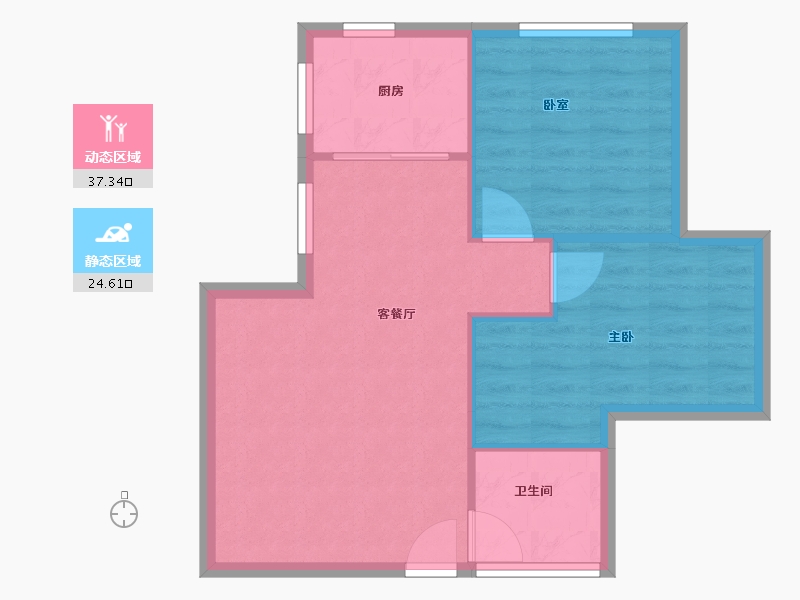 青海省-海东市-丽水湾馨城-56.35-户型库-动静分区