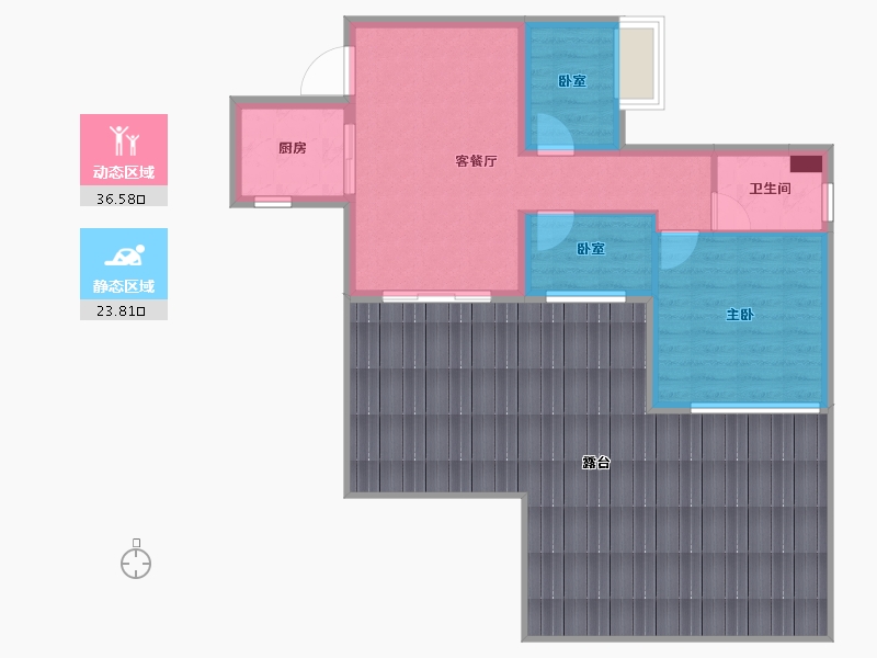 四川省-眉山市-圆中润达丰滨江郦城-104.70-户型库-动静分区