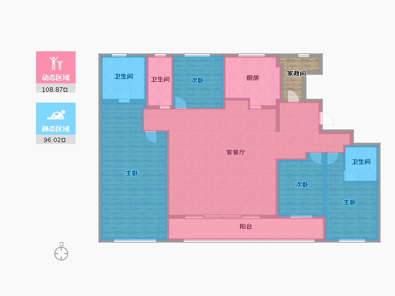 浙江省-杭州市-星潮映象府-192.55-户型库-动静分区