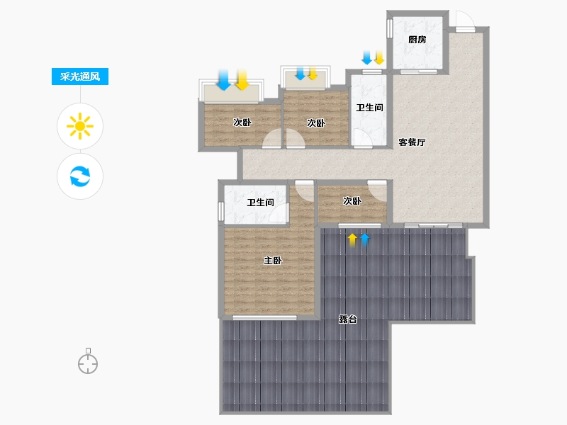 四川省-眉山市-圆中润达丰滨江郦城-149.99-户型库-采光通风